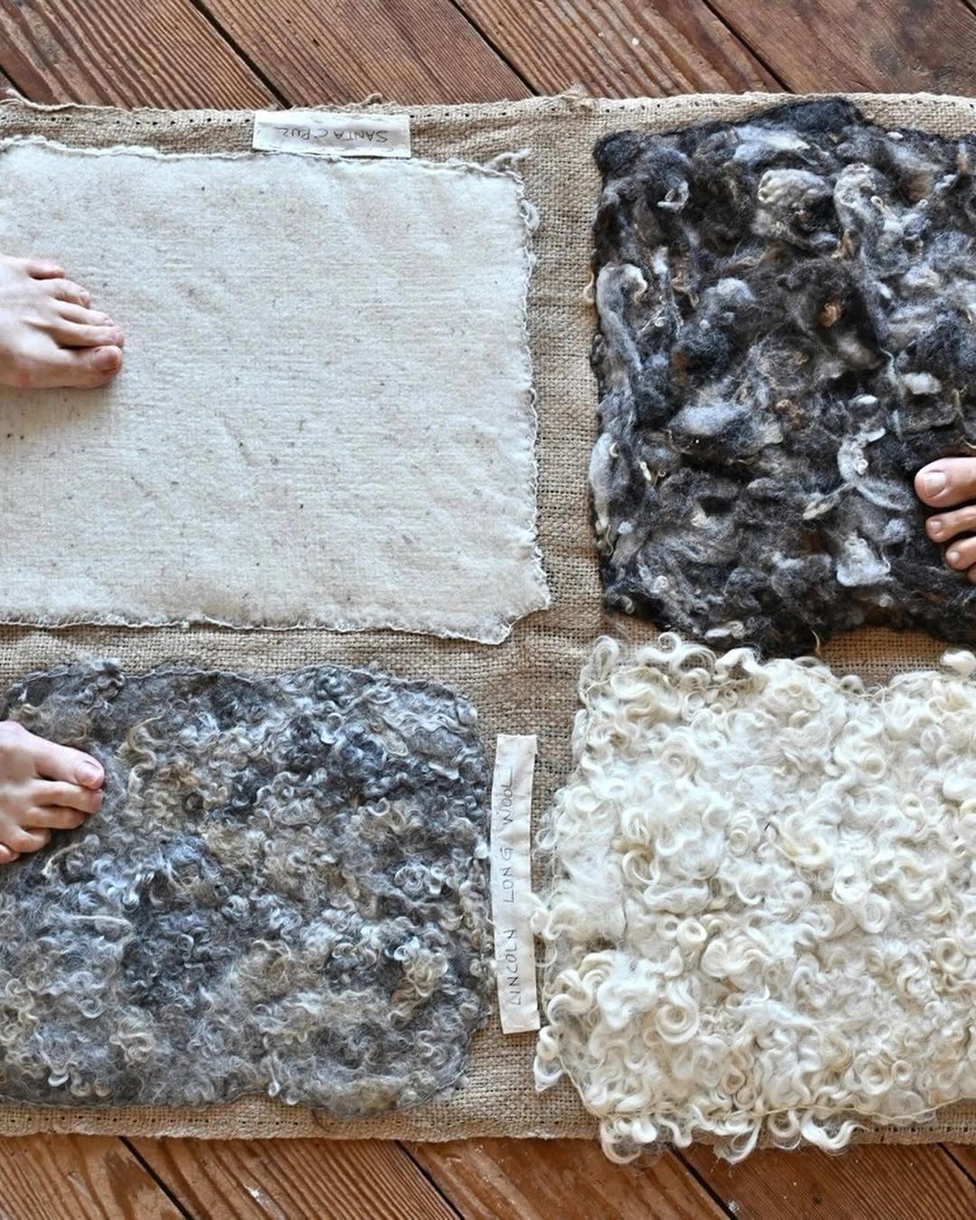 Felt samples in different colours